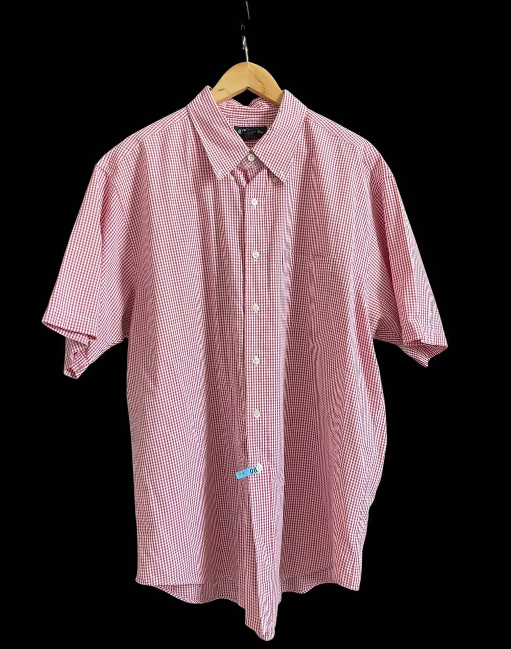 Brooks Brothers Men's XL Red and White Gingham Short Sleeve Button Down Shirt
